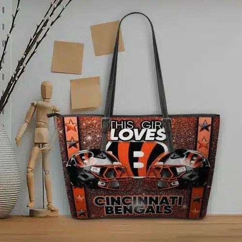 Cincinnati Bengals Women Leather Tote Hand Bag BB89