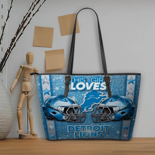 Detroit Lions Women Leather Tote Hand Bag BB69