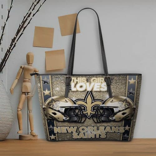 New Orleans Saints Women Leather Tote Hand Bag BB58