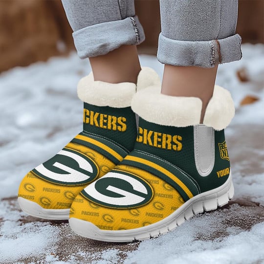 Green Bay Packers Comfy Winter Snow Boots AZDDWSB000047