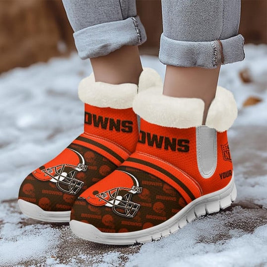 Cleveland Browns Comfy Winter Snow Boots AZDDWSB000025
