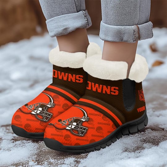 Cleveland Browns Comfy Winter Snow Boots AZDDWSB000058