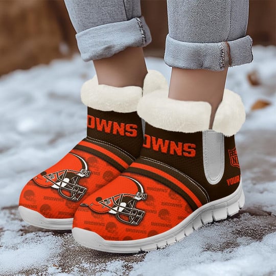 Cleveland Browns Comfy Winter Snow Boots AZDDWSB000058