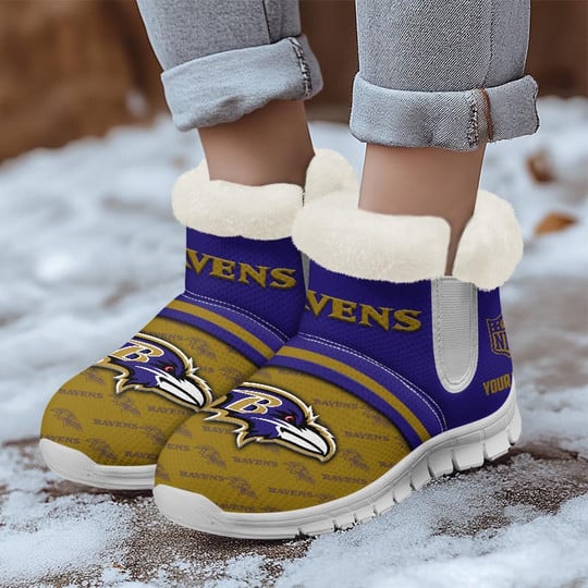 Baltimore Ravens Comfy Winter Snow Boots AZDDWSB000021