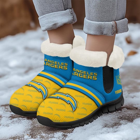 Los Angeles Chargers Comfy Winter Snow Boots AZDDWSB000057