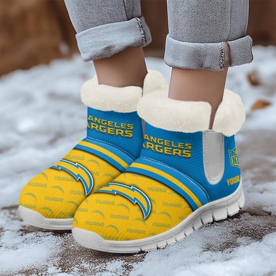 Los Angeles Chargers Comfy Winter Snow Boots AZDDWSB000057