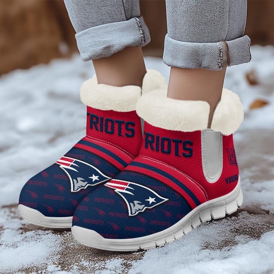 New England Patriots Comfy Winter Snow Boots AZDDWSB000015