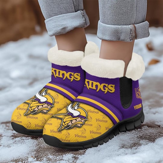 Minnesota Vikings Comfy Winter Snow Boots AZDDWSB000051