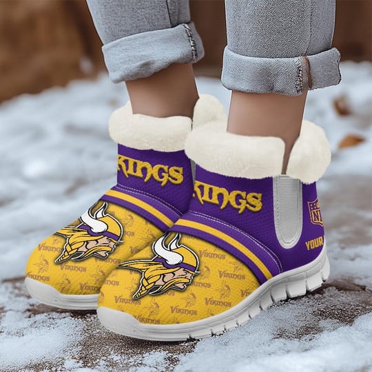 Minnesota Vikings Comfy Winter Snow Boots AZDDWSB000051