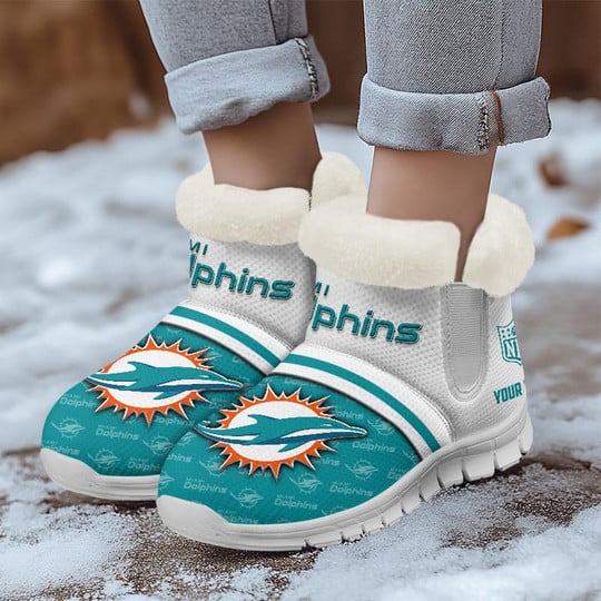 Miami Dolphins Comfy Winter Snow Boots AZDDWSB000030