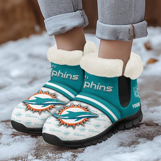 Miami Dolphins Comfy Winter Snow Boots AZDDWSB000063
