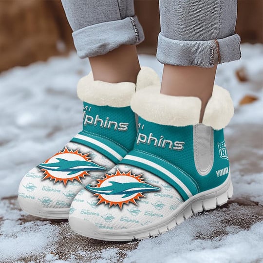 Miami Dolphins Comfy Winter Snow Boots AZDDWSB000063
