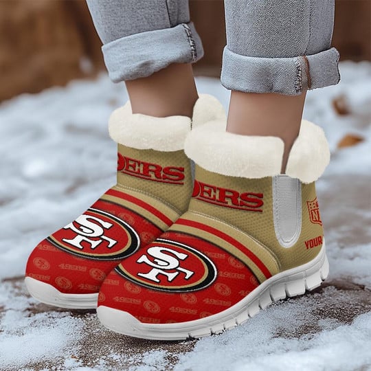 San Francisco 49ers Comfy Winter Snow Boots AZDDWSB000032