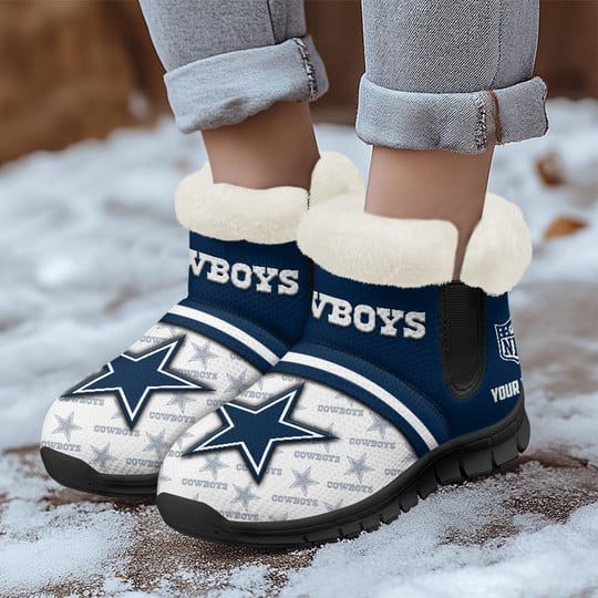 Dallas Cowboys Comfy Winter Snow Boots AZDDWSB000061