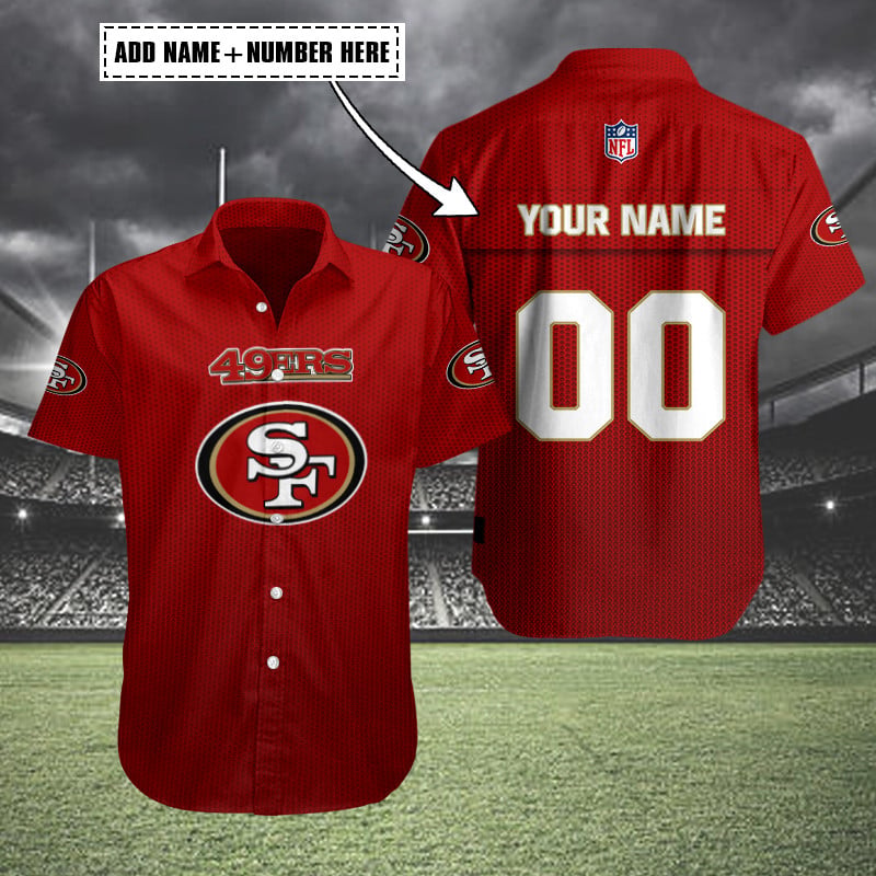 San Francisco 49ers Personalized Button Shirt AZCBS046