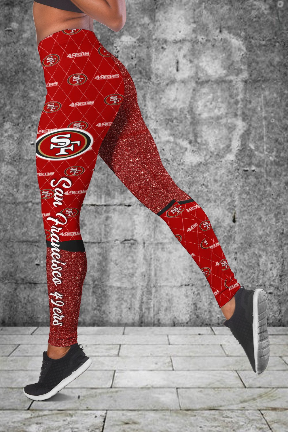 San Francisco 49ers Personalized Combo Croptop Hoodie And Leggings AZCLG215+AZC2CHD215