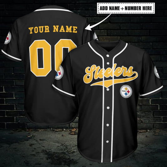 Pittsburgh Steelers Personalized Baseball Jersey AZCBJS308