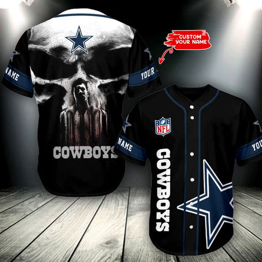 Dallas Cowboys Personalized Baseball Jersey AZCBJS321