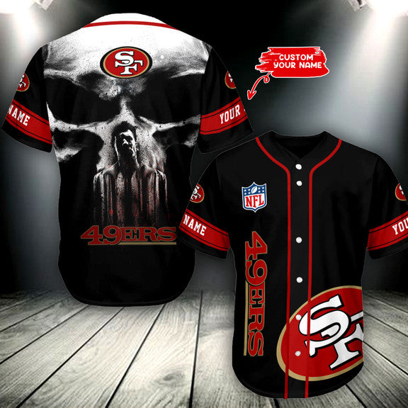 San Francisco 49ers Personalized Baseball Jersey AZCBJS318