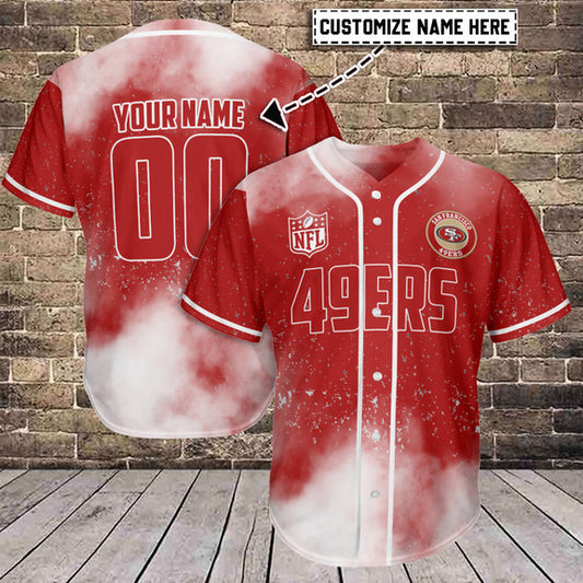 San Francisco 49ers Personalized Baseball Jersey AZCBJS323