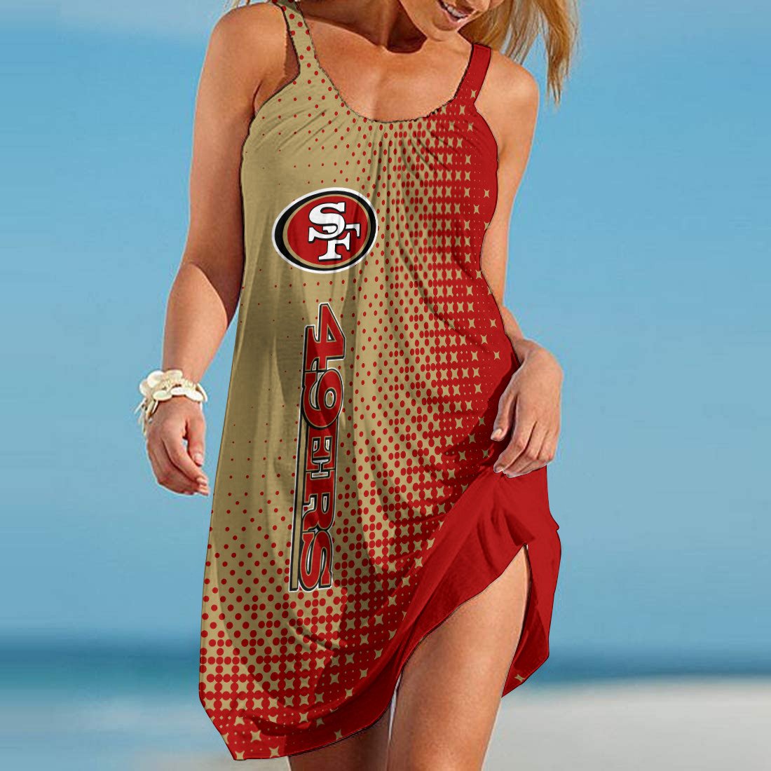 San Francisco 49ers Beach Dress BGSLLBD616