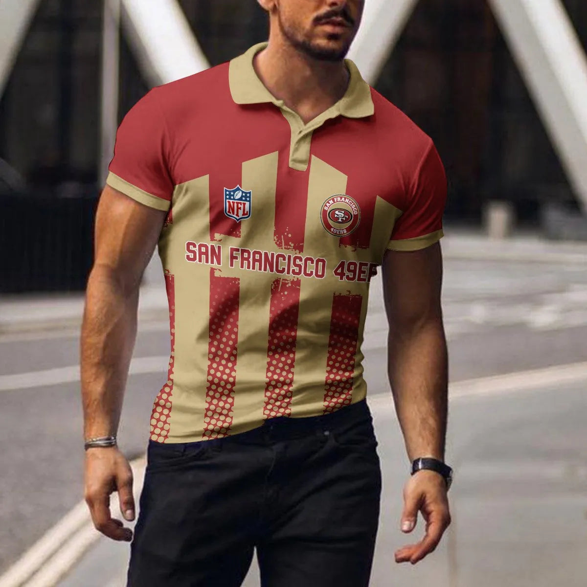 San Francisco 49ers Polo T-shirt BGPLS118