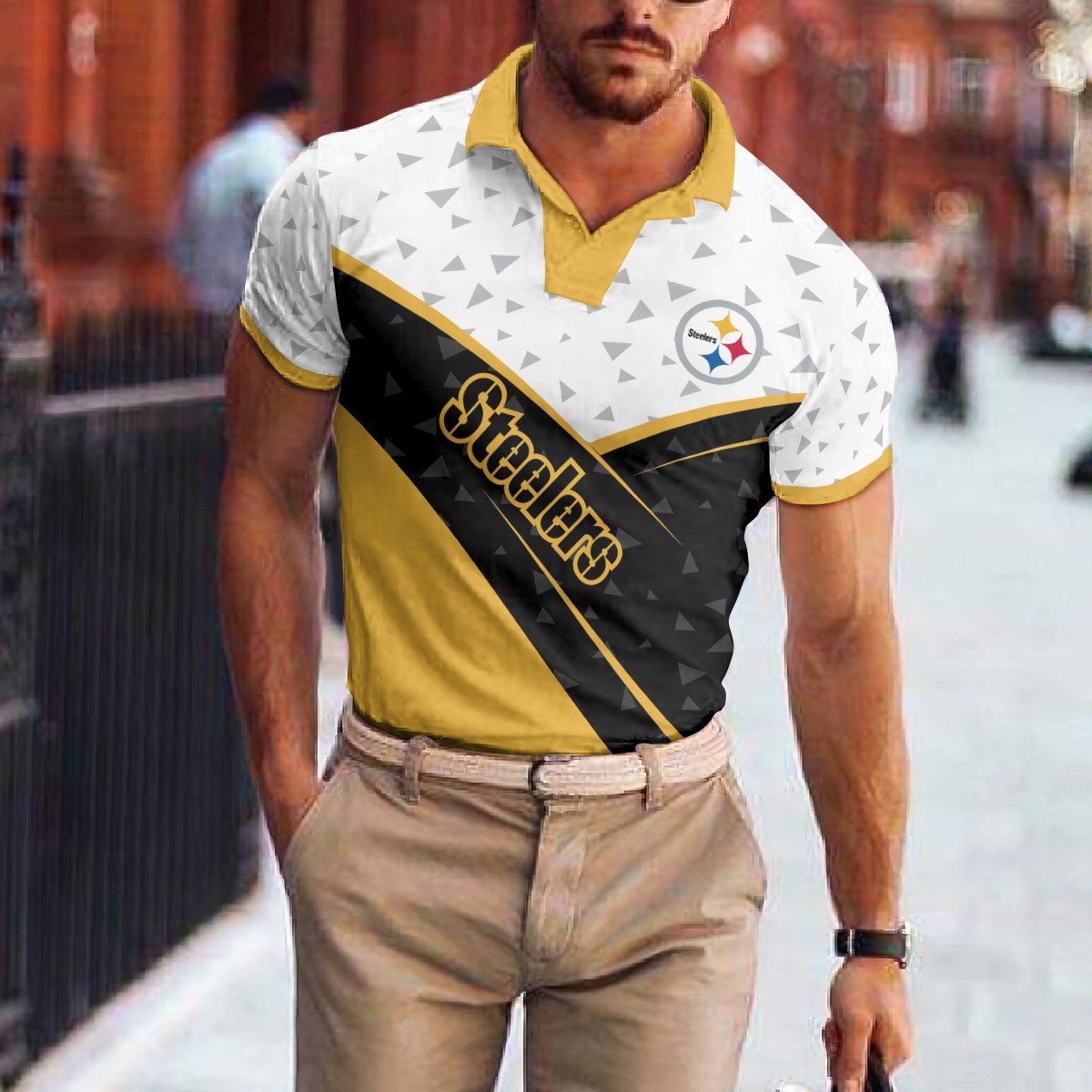 Pittsburgh Steelers Polo T-shirt BGPLS121