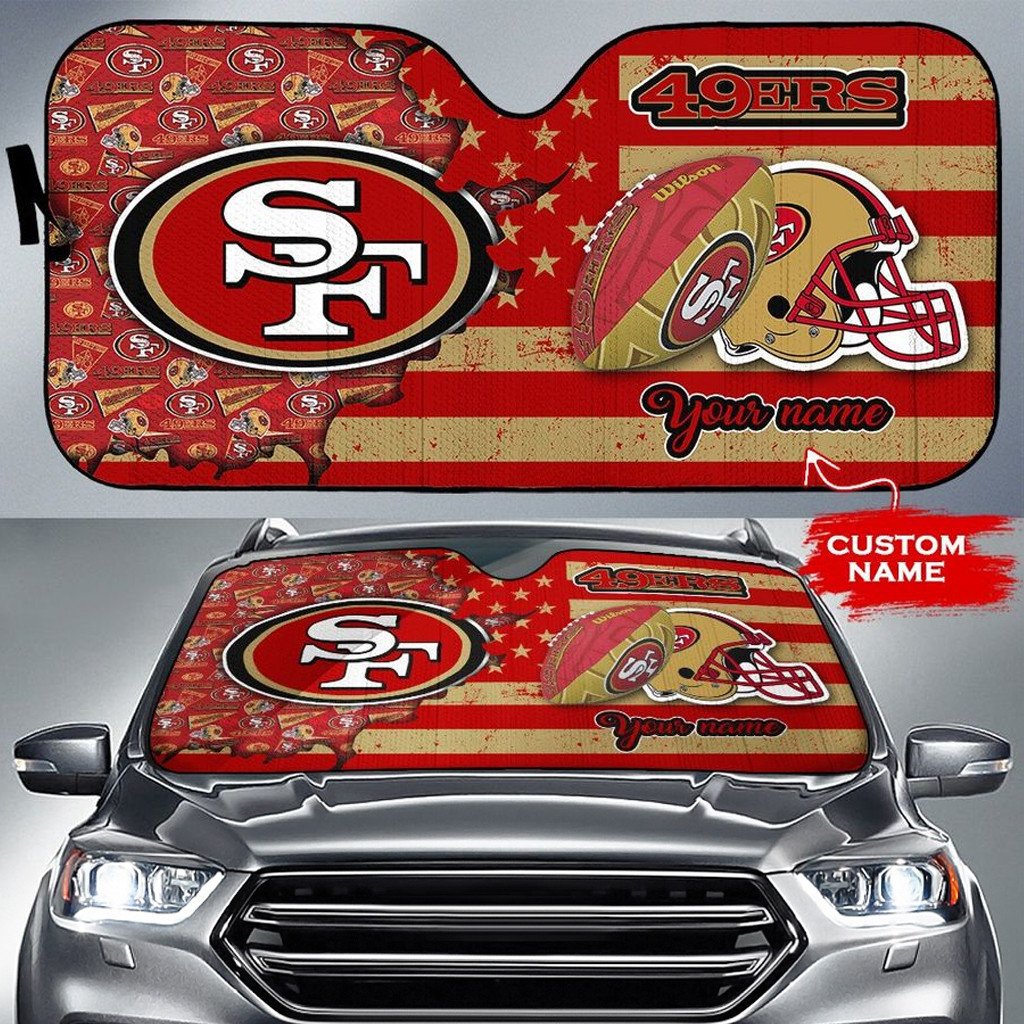 San Francisco 49ers Personalized Auto Sun Shade BGAUSS278