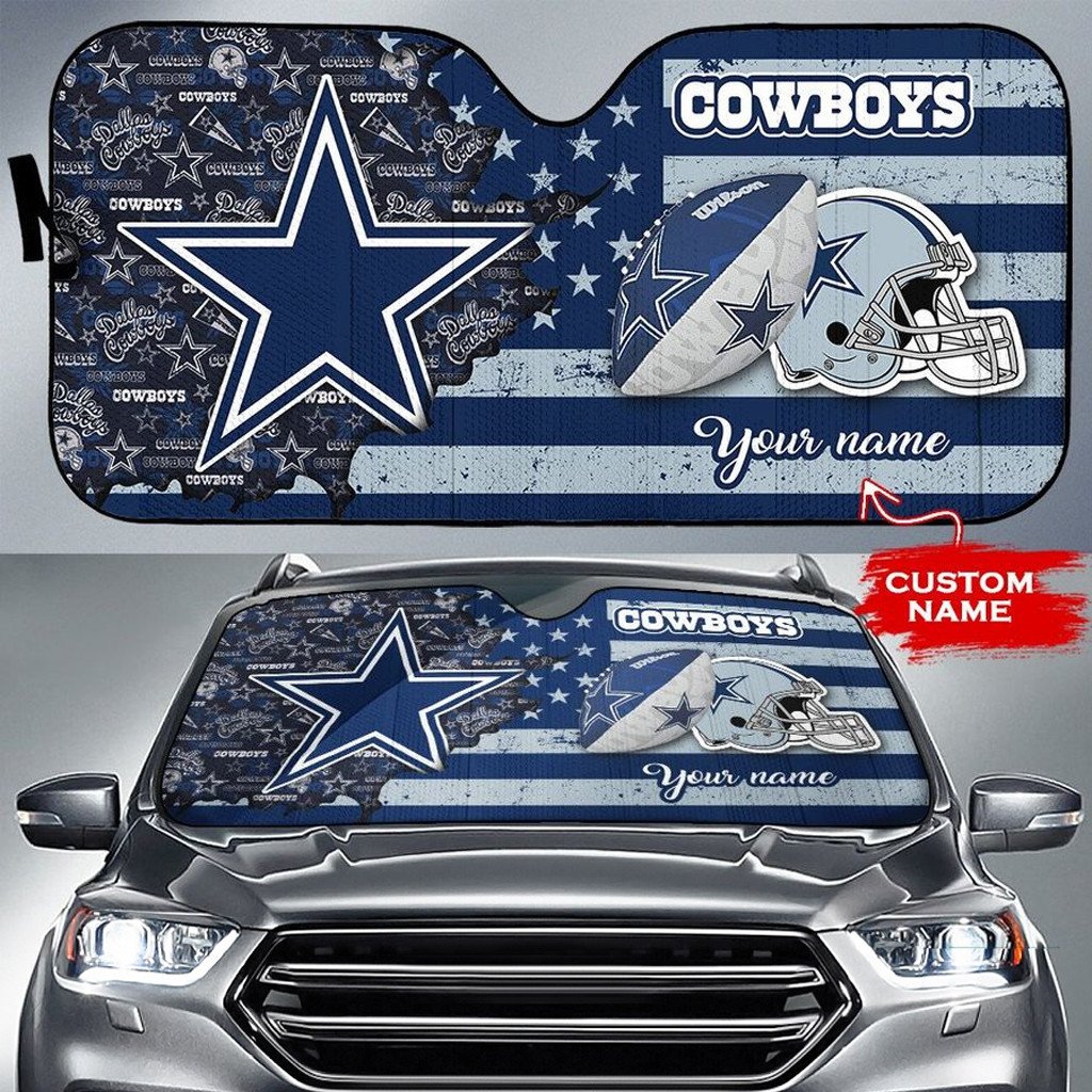 Dallas Cowboys Personalized Auto Sun Shade BGAUSS259