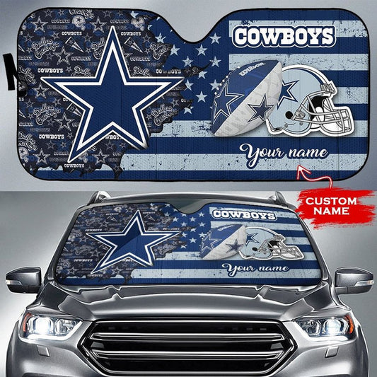 Dallas Cowboys Personalized Auto Sun Shade BGAUSS259