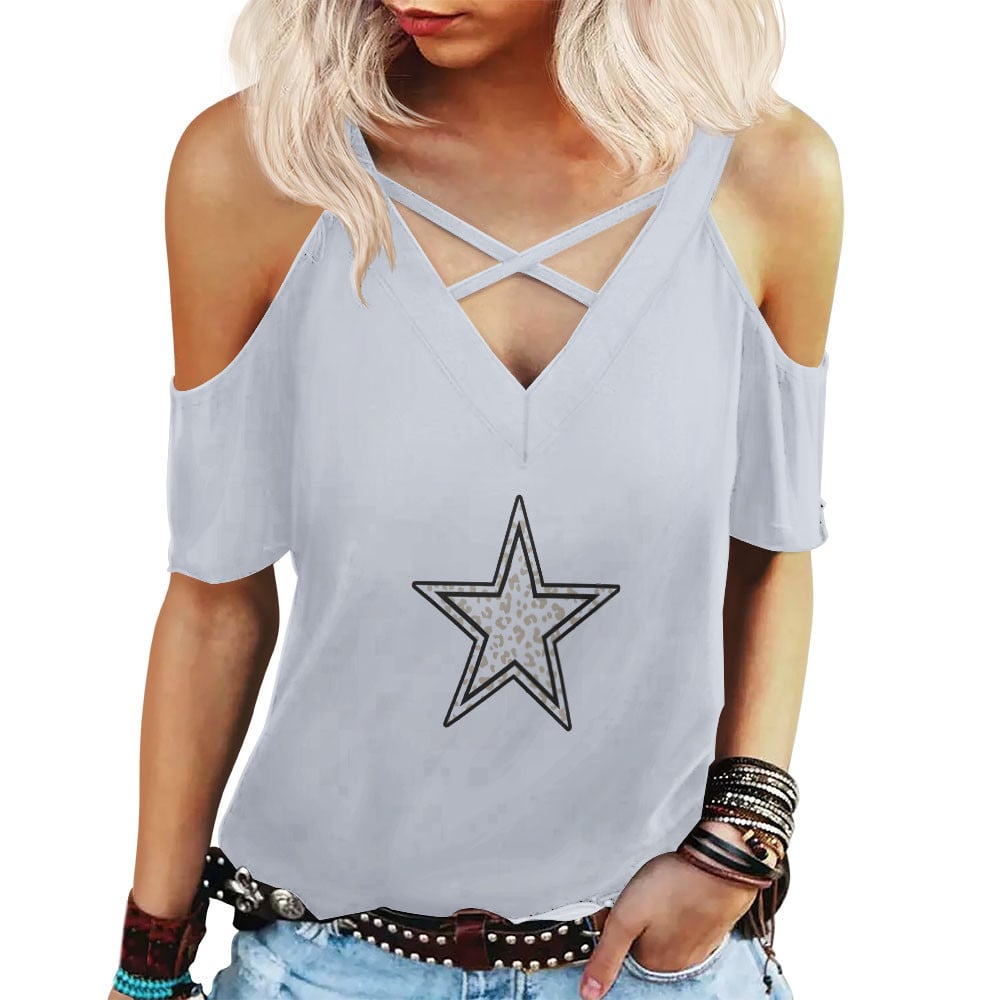 Dallas Cowboys Miss Hollow Out Blouse Shirt BGMHS060