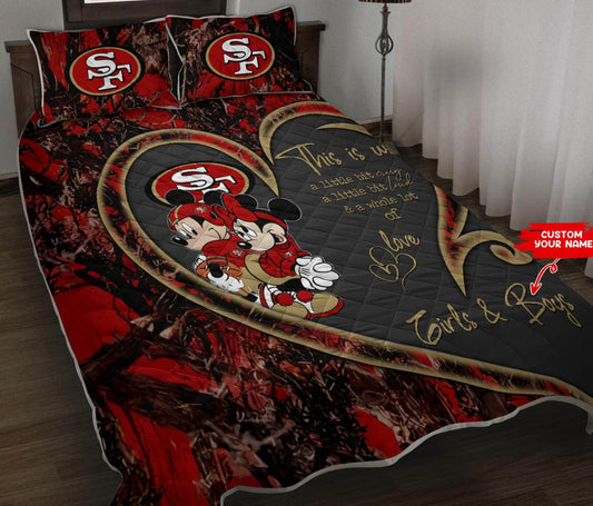 San Francisco 49ers Personalized Quilt Set BGQS181