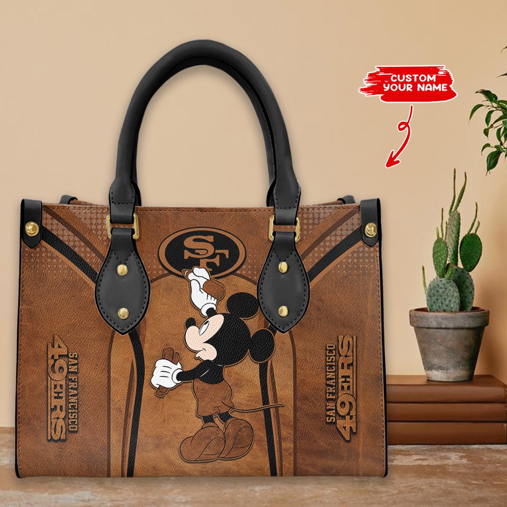 San Francisco 49ers Personalized Leather Hand Bag BBLTHB869