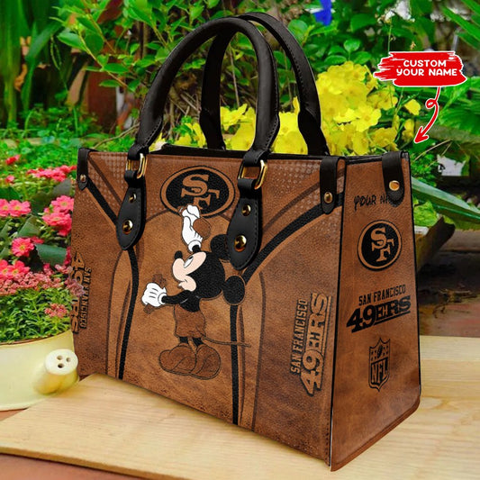 San Francisco 49ers Personalized Leather Hand Bag BBLTHB869
