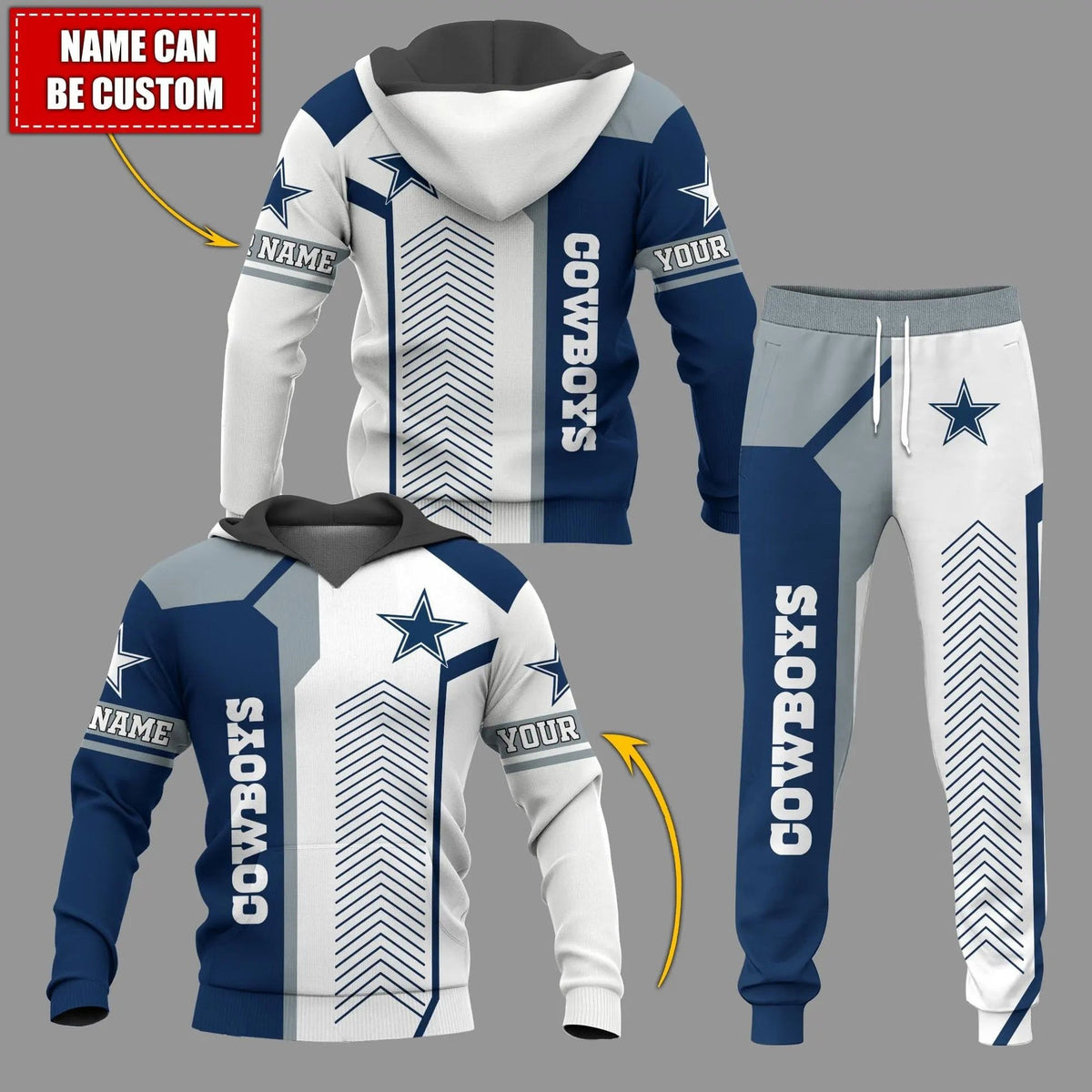 Dallas Cowboys Personalized Hoodie and Joggers AZCHD949