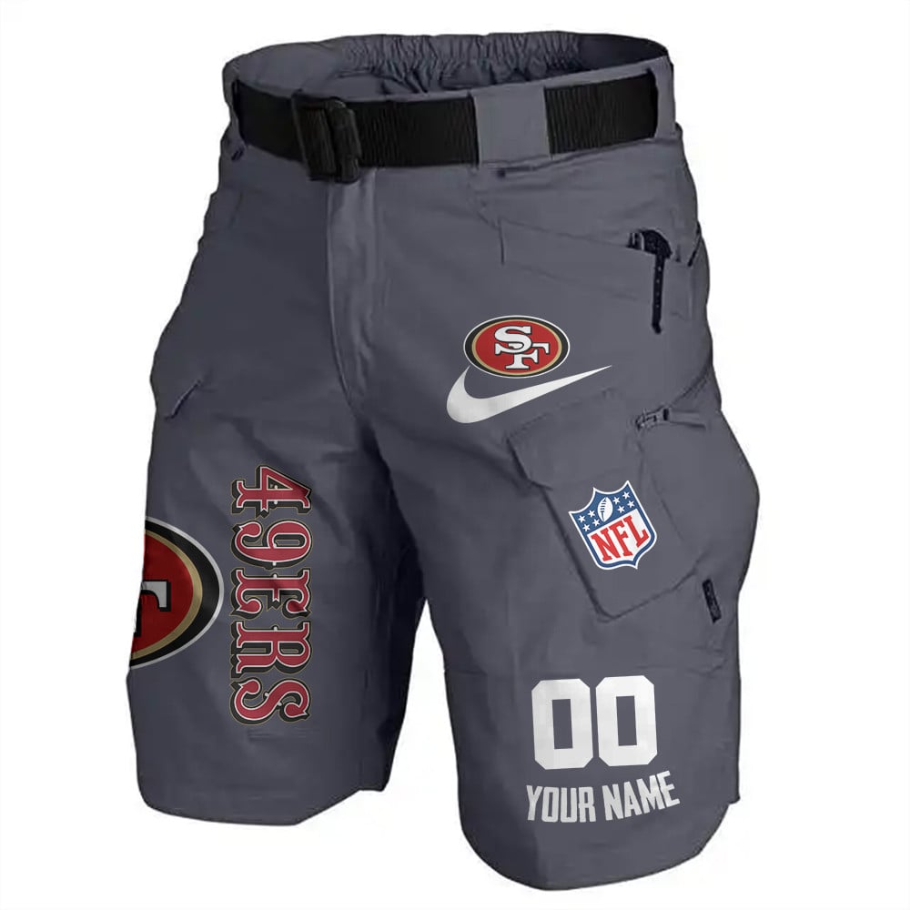 San Francisco 49ers Limited Edition Front Pockets Men Shorts (Belt Not Included) AZBTFPMS000095