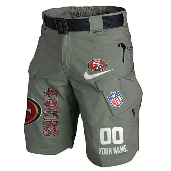 San Francisco 49ers Limited Edition Front Pockets Men Shorts (Belt Not Included) AZBTFPMS000095