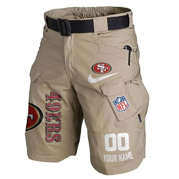 San Francisco 49ers Limited Edition Front Pockets Men Shorts (Belt Not Included) AZBTFPMS000095