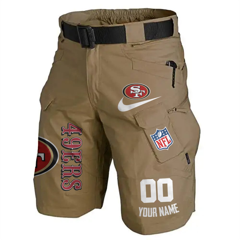 San Francisco 49ers Limited Edition Front Pockets Men Shorts (Belt Not Included) AZBTFPMS000095