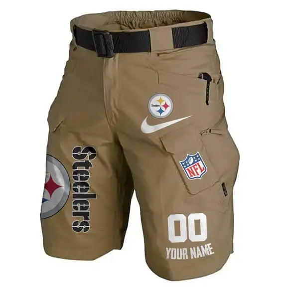 Pittsburgh Steelers Limited Edition Front Pockets Men Shorts (Belt Not Included) AZBTFPMS000094