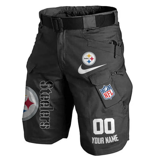 Pittsburgh Steelers Limited Edition Front Pockets Men Shorts (Belt Not Included) AZBTFPMS000094