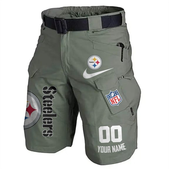 Pittsburgh Steelers Limited Edition Front Pockets Men Shorts (Belt Not Included) AZBTFPMS000094