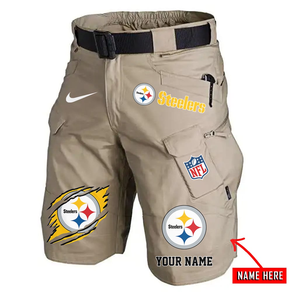 Pittsburgh Steelers Limited Edition Front Pockets Men Shorts (Belt Not Included) AZBTFPMS000081