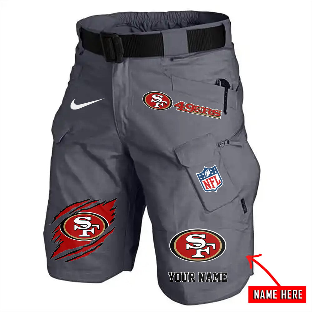 San Francisco 49ers Limited Edition Front Pockets Men Shorts (Belt Not Included) AZBTFPMS000087