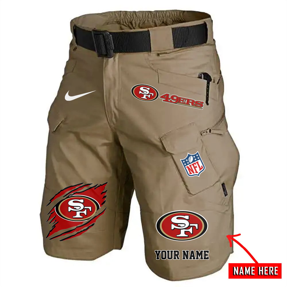 San Francisco 49ers Limited Edition Front Pockets Men Shorts (Belt Not Included) AZBTFPMS000087
