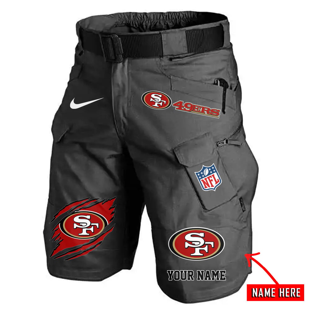 San Francisco 49ers Limited Edition Front Pockets Men Shorts (Belt Not Included) AZBTFPMS000087