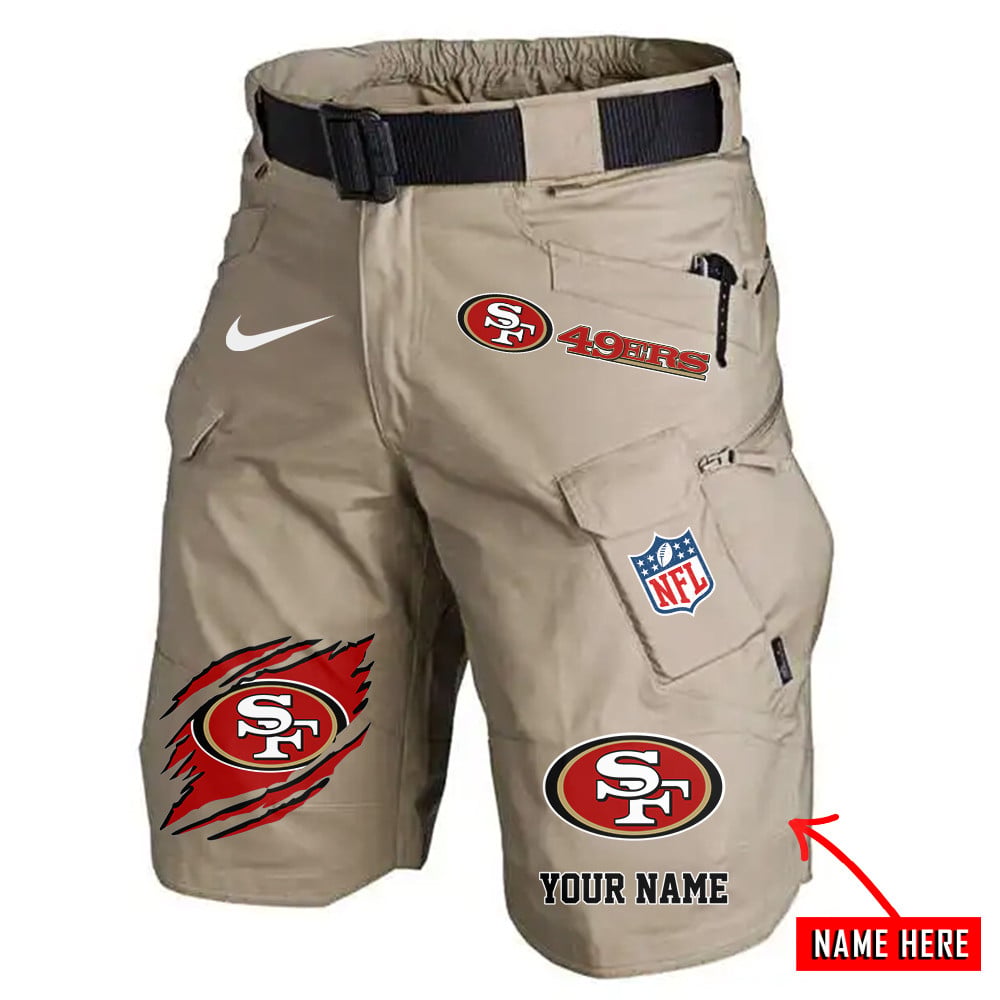 San Francisco 49ers Limited Edition Front Pockets Men Shorts (Belt Not Included) AZBTFPMS000087