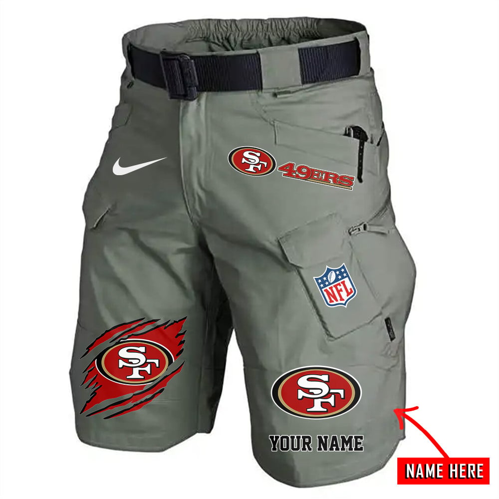 San Francisco 49ers Limited Edition Front Pockets Men Shorts (Belt Not Included) AZBTFPMS000087