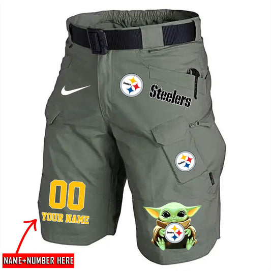 Pittsburgh Steelers Limited Edition Front Pockets Men Shorts (Belt Not Included) AZBTFPMS000149
