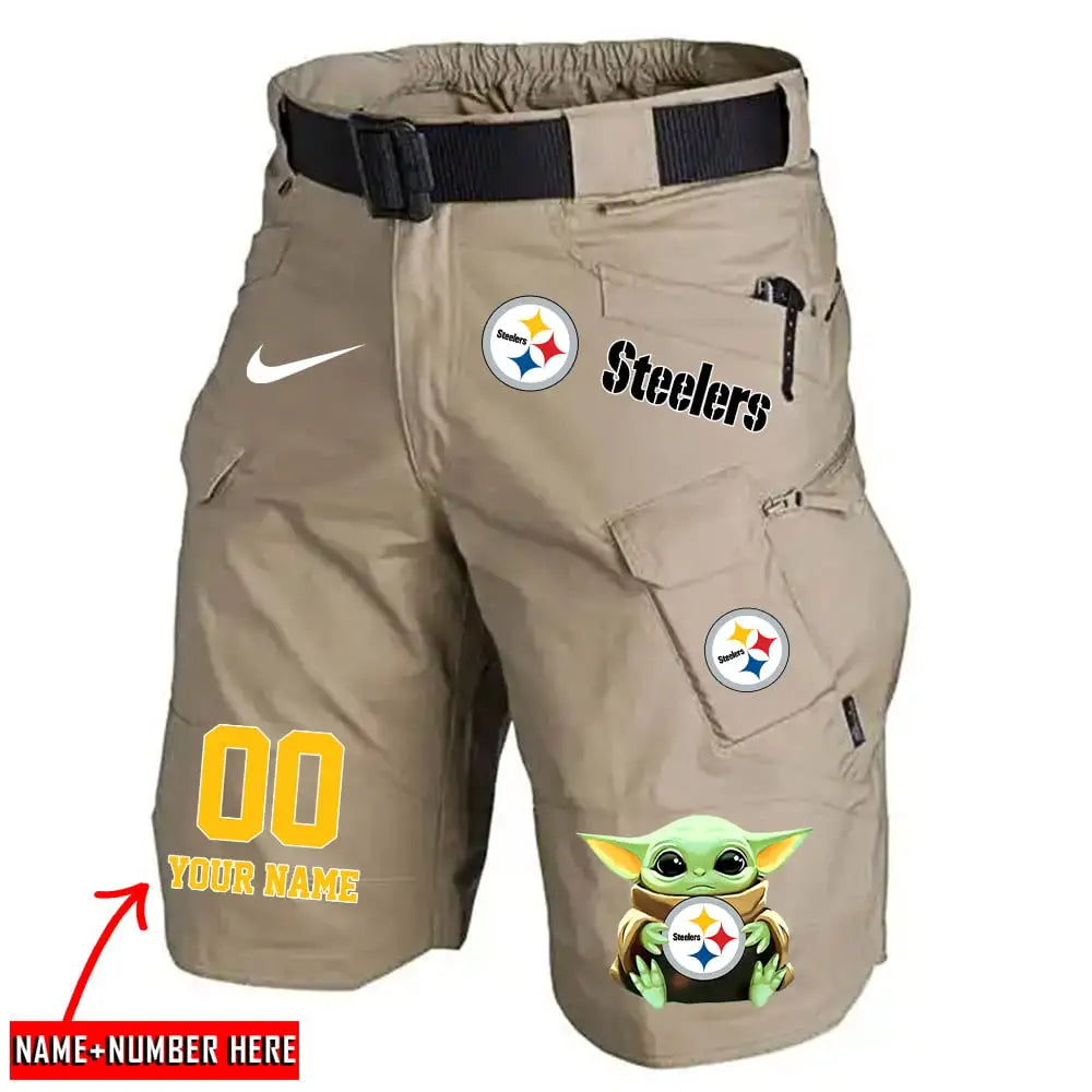 Pittsburgh Steelers Limited Edition Front Pockets Men Shorts (Belt Not Included) AZBTFPMS000149